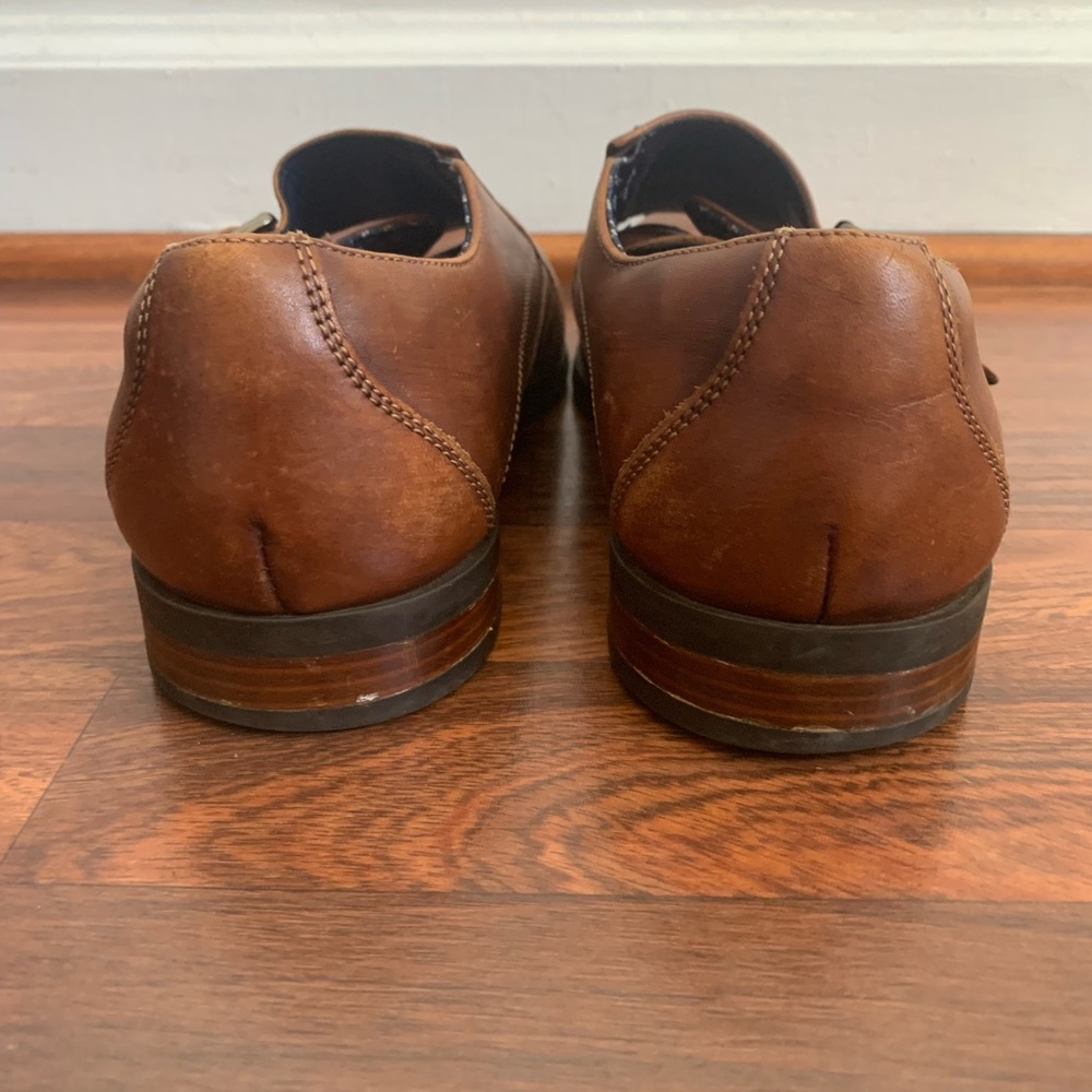 Stacy Adams Karcher Monk Strap Cognac Size 8 M - image 5